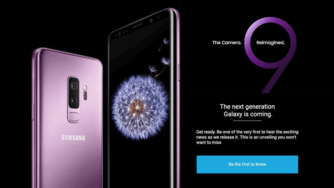 Freelance Copywriting Work - Samsung Marketing Copy - Galaxy S9 Launch